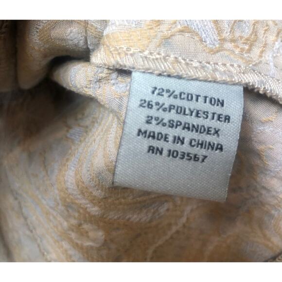 Artful Indigo Palm Leaf Floral Print Denim‎ Jacket Small Jean Coat - Picture 7 of 8